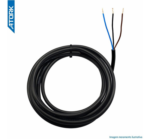 Cabo Sensor Automação Industrial 3 X 22 Awg Atork 2 Metros