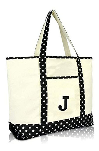 Bolsa Con Cierre Personalizable, Diseño De Letra J,