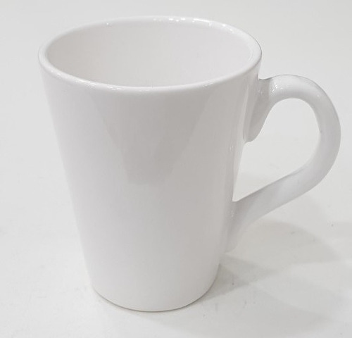 Taza Jarro Cónico Asa 8x9 Cerámica Souvenir Hornear Blanco