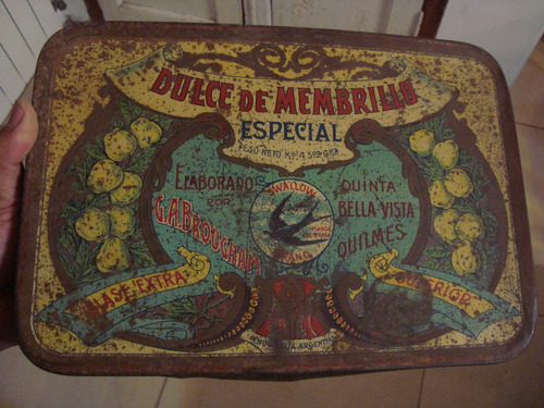 Antigua Lata Dulce Membrillo Brougham 30x21x4,8cm