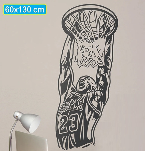 Vinilo Para Pared Basquet Michael Jordan