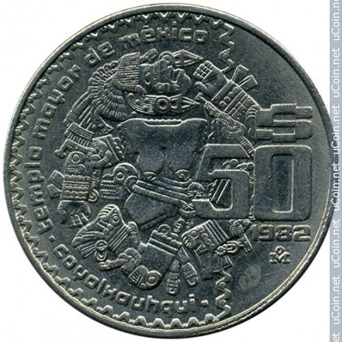 Moneda 50 Pesos 1982 Al 84