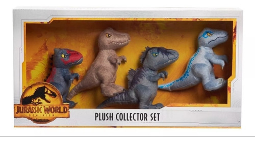 Set De 4 Dinosaurios De Peluche Jurassic World Originales 