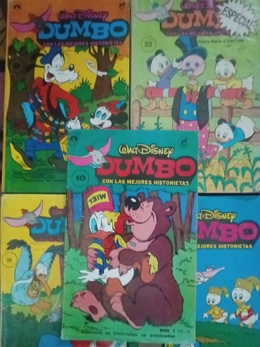 5 Cómics Dumbo Walt Disney Novedades Editores 80s