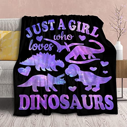 Manta De Dinosaurio De Regalo Para Mujeres, Niños, Felpa Jus