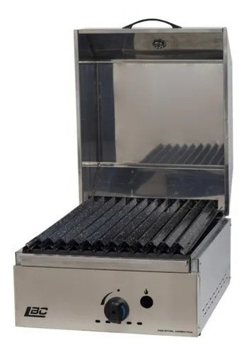 Imagen 2 de 4 de Parrilla A Gas Con Tapa Lbc Enlozada Gabinete Acero Inox
