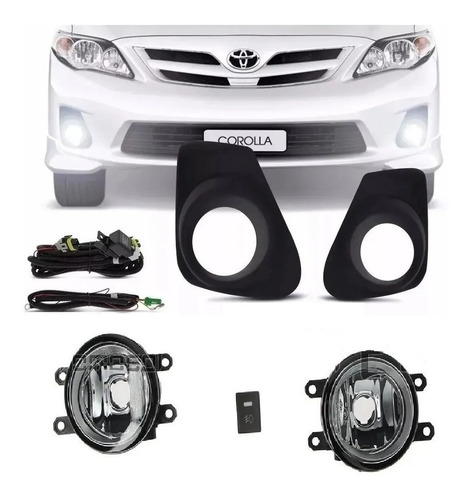 Kit Faro Auxiliar Para Toyota Corolla 2011 2012 2013 C/rej P