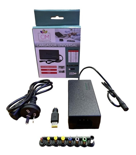 Cargador Universal Notebook 8 Fichas + 1 Lenovo De 12v A 24v