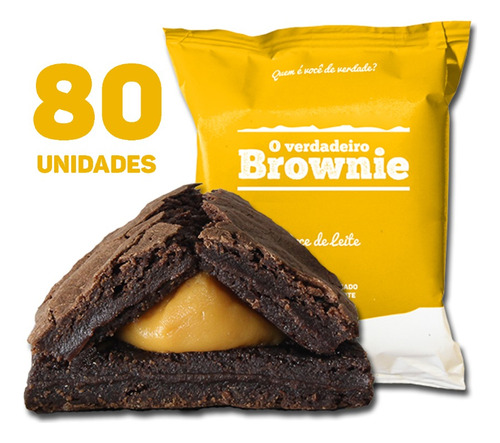 80 Brownies De Doce De Leite - O Verdadeiro Brownie