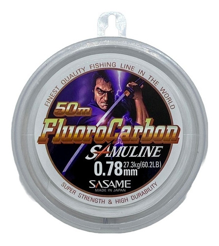 Fluorocarbono Sasame Samuline 0.78mm 27,3 Kg 50 Mts Japón