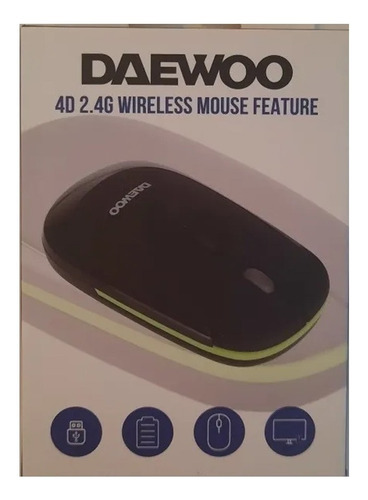 Imagen 3 de 3 de Mouse Inalámbrico Wireless Daewoo Di-135 4d 1600dpi Pc Mac