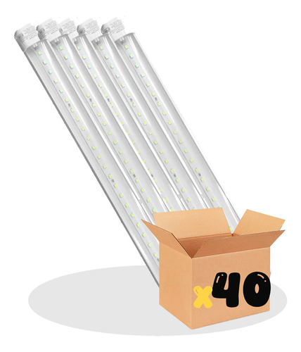 Pack De 40 Lámparas De Techo Tipo Regleta De 22 Watts Luz Led Blanca Fría Fácil Instalación