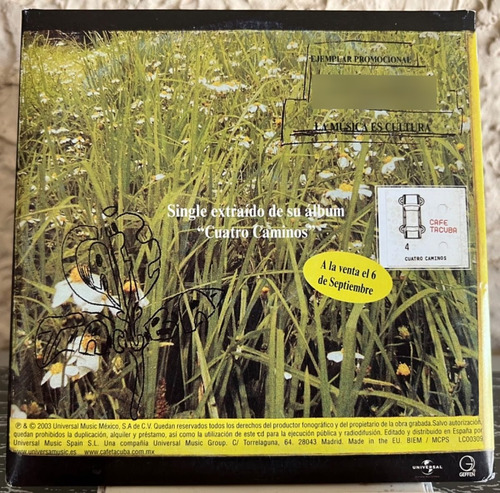 Café Tacuba - Eres Promo Single Sencillo Import España (Usado)