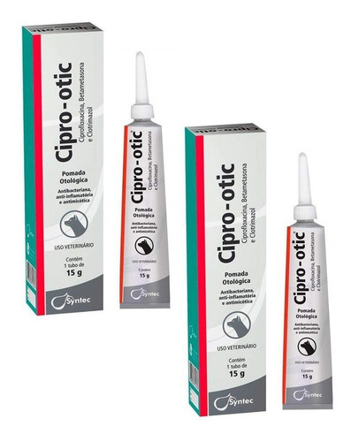 2 Cipro-otic 15 G Pomada Tratamento Otite Envio Imediato