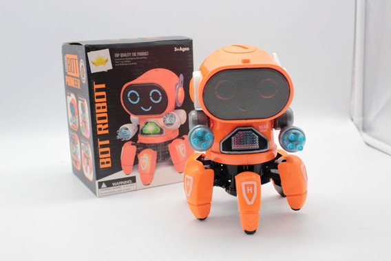 Juguete Rock Pulpo Robot Juguete Luzsonido Batería Niños 