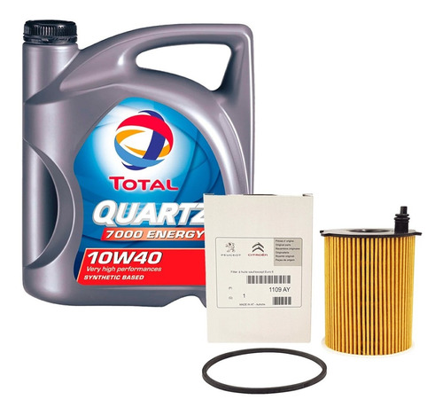 Combo Filtro Aceite Original 10w40 Citroen C3 1.4 Hdi