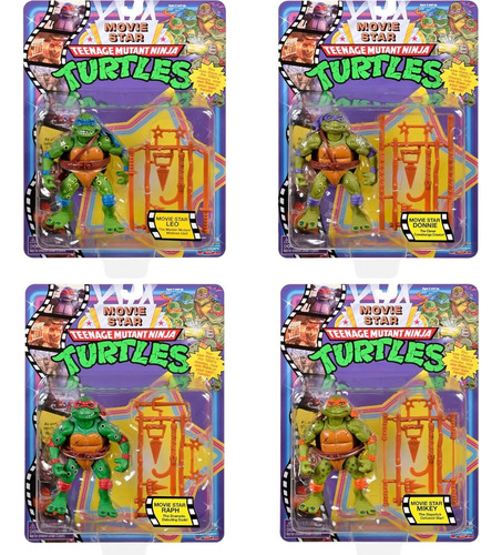 Tortugas Ninja Movie Stars Set X 4 Reedición Playmates Toys