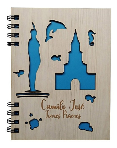 Cuaderno Cartagena Personalizado Con Nombre 19x14cm Mdf