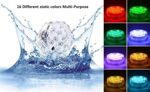 Imagen 3 de 7 de Luz Para Piscina Impermeable Sumergible Fiesta Color Set 5u.
