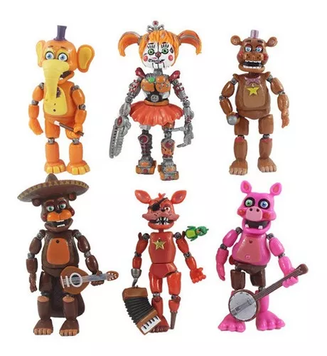 Cinco Noites No Freddy's Fnaf World - Kit Com 6 Personagens