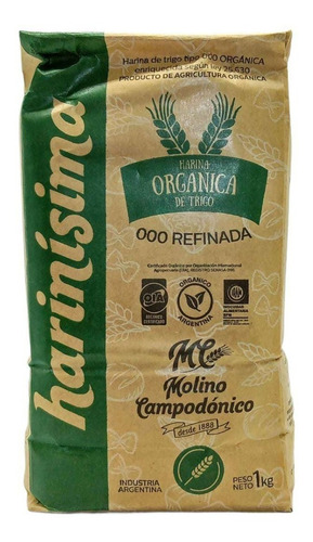 Harina Blanca Organica 000 Pack X 5kg