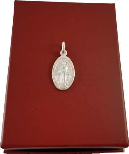 Medalla Virgen Milagrosa Maciza 18mm Plata 925  Garantia