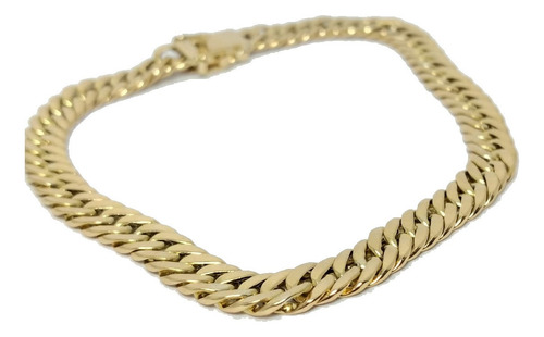 Pulseira Ouro 10gr 6mm 21cm 18k (750k) Elo Duplo Nota Fiscal