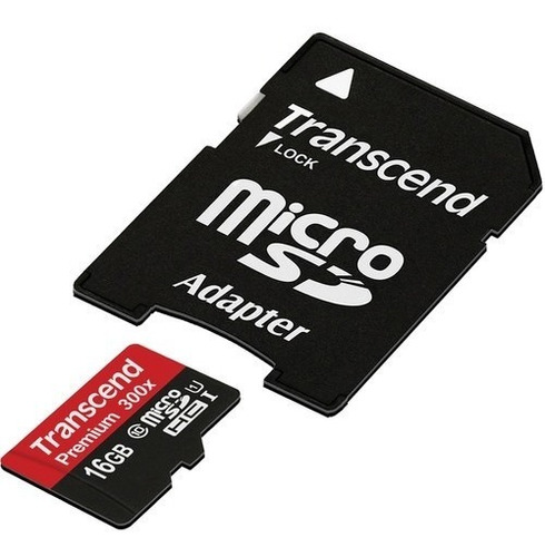 Memoria Micro Sd Hc 16 Gb Transcend Clase 10 Super Rápida