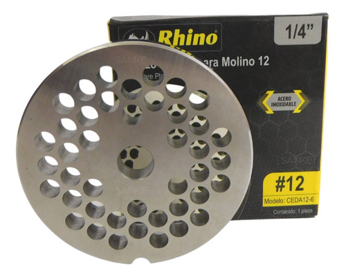 Cedazo Rhino Original P/molino De Carne 12 1/4   Sanke