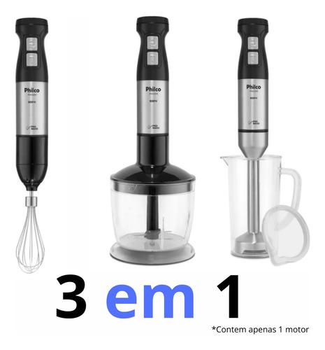 Mixer Philco Pmx2000 3 Em 1 Inox 800w