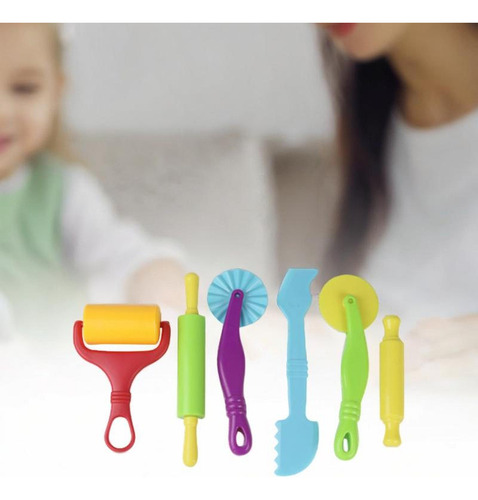 Kit De 6 Herramientas De Arcilla, Juguetes De Colores