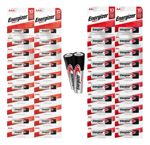 Pilas Alcalinas Energizer Max 20 Aa Doble A+ 20 Aaa Triple A