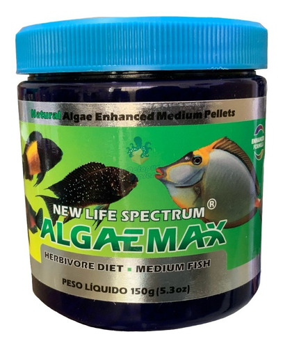 Ração New Life Spectrum Algaemax 150g Medium Pellets 2-2,5mm