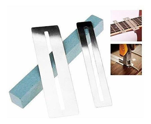 2 Protectores De Trastes Para Guitarra De Pulido De Acero In