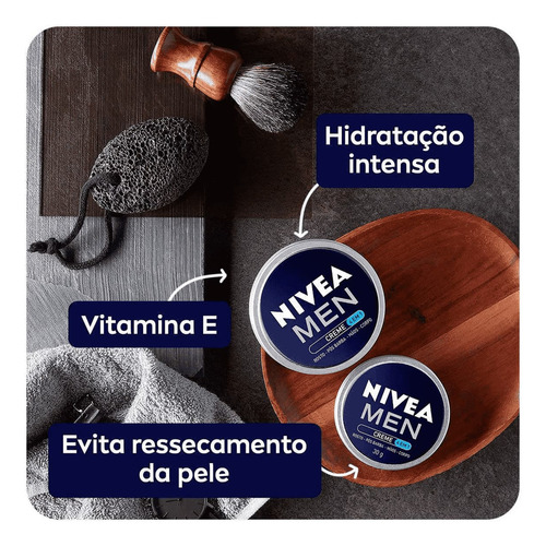 Hidratante Nivea Men Creme Japao Rosto Corpo Mãos Barba 75g Tipo De Pele Os Tipos
