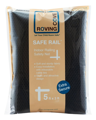 Red De Seguridad Para Barandillas, De 1,5 M X 0,9 M, Negro