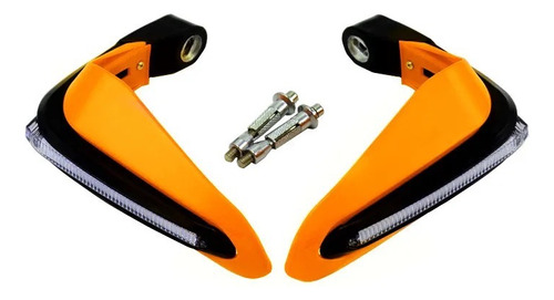 Hand Saver Corta Vientos Universales Luz Led Motocicleta