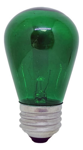 Foco Anuncio Lummi S1410 Incandescente 10w E26 Vela Luz Verde