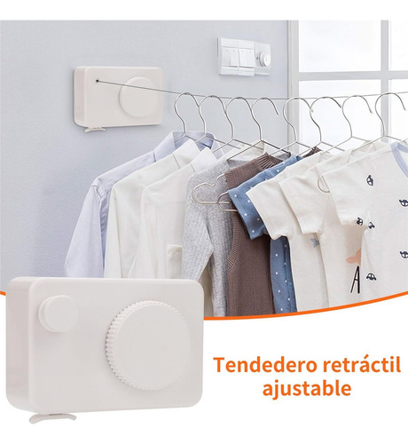 Tendedero Telescópico Ajustable 2 Piezas, Tendedero De Pared