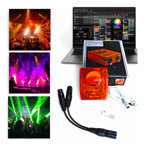 Interfaz Dmx Sunlite Suite 2fc Controlador De Iluminación Dj