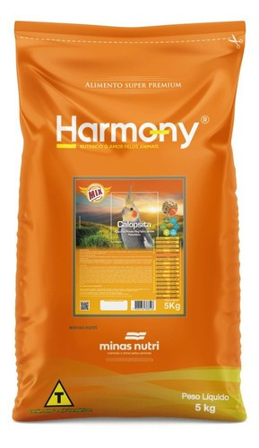 Ração Calopsita Mix De Sementes E Frutas Harmony Birds 5kg