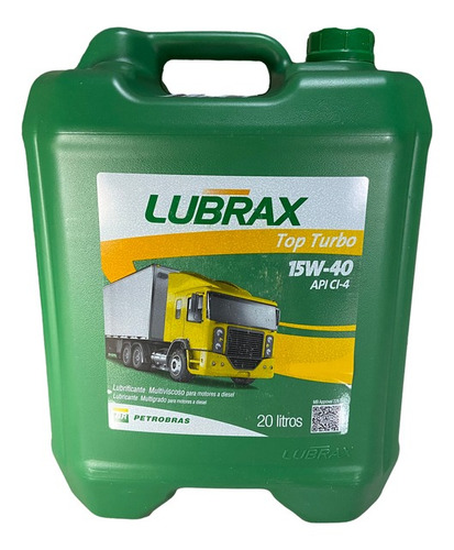 Imagem 1 de 3 de Oleo Lubrax Top Turbo 15w40 Ci-4 Acea E7 Galão Balde-20l