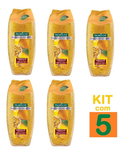Kit Com 5 Sabonetes Líquidos Palmolive Maracujá 250ml