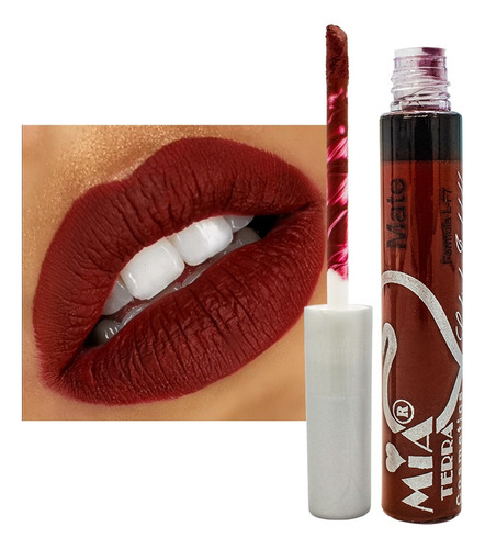 Labial Liquido Mate Terciopelo Color Ciruela