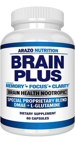 Arazo Nutrition Premium Brain Plus Memoria Enfoque 60 Caps Sabor Sin Sabor