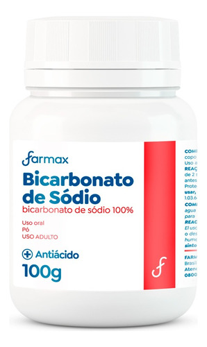 Bicarbonato De Sódio Em Pó 100g Farmax