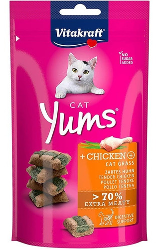 Vitakraft Cat Yums Pollo-hierba Gatera 40gr Gato/boxcatchile