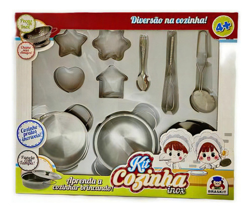 Kit Cozinha Inox Infantil - Braskit