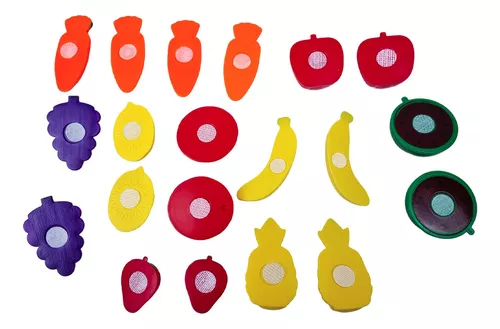 Comidinha De Brinquedo De Cortar Frutas Jogo Pop It 12pcs