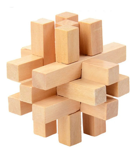 Juego De Ingenio Madera Cubo Pro Didáctico Infantil #13